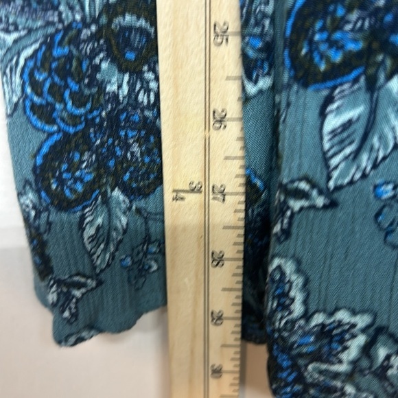 Free People Womens Lucky Loosie Dress Blue Floral Long Sleeve Mini Swing Flowy - Picture 10 of 10